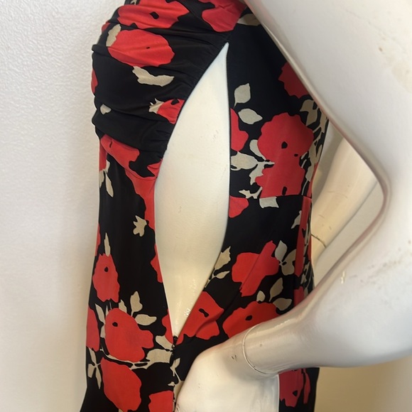 Temperley London Red & Black Silk Dress 4 - Picture 10 of 11